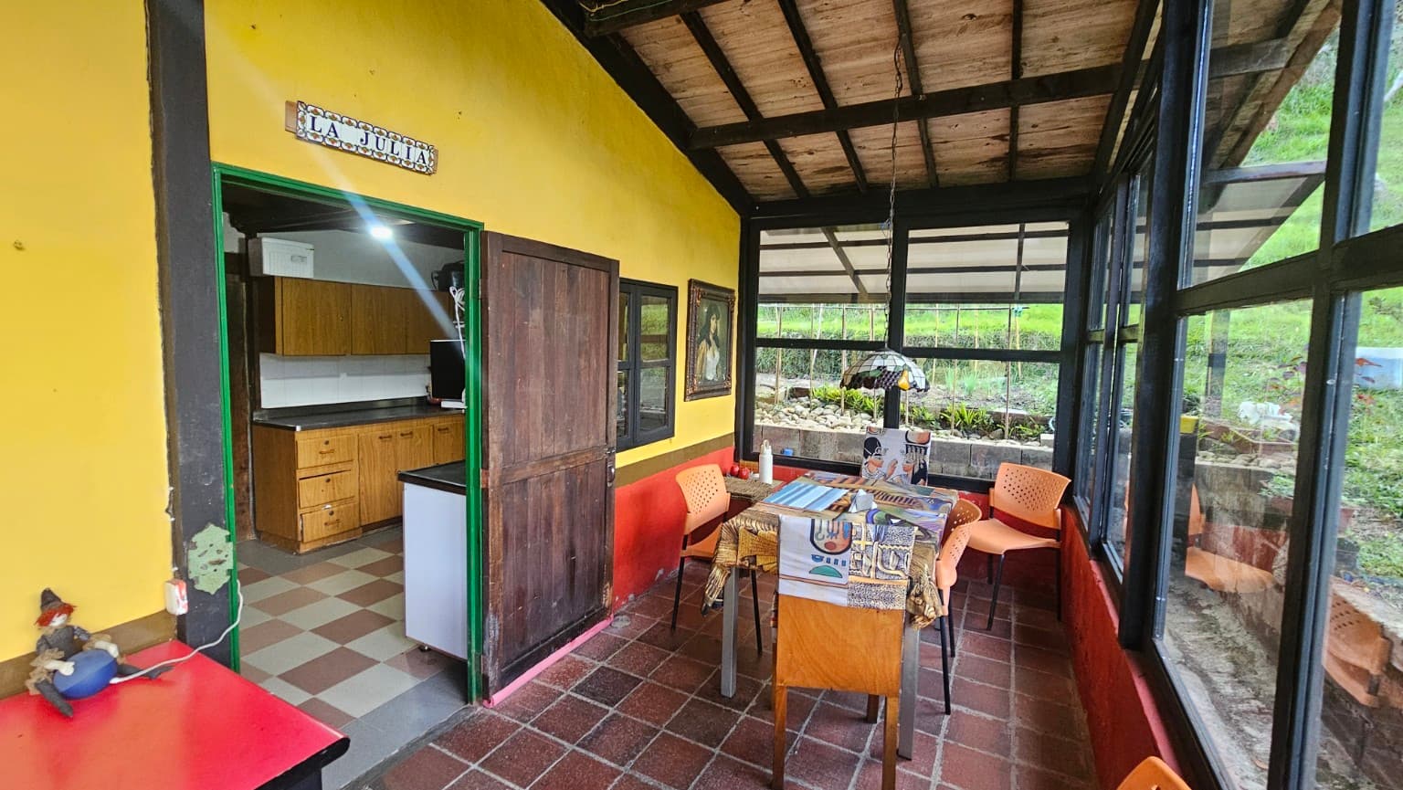La Julia's glass dining room